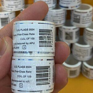 60 Roll of 6000 Forever Postage U.S Flag Postage